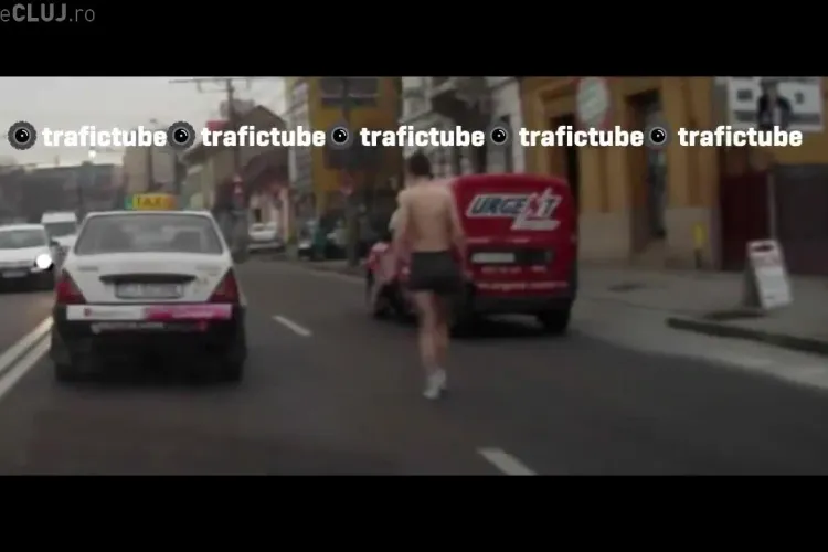 Bărbatul în PIELEA GOALĂ de pe Moților, internat la Psihiatrie