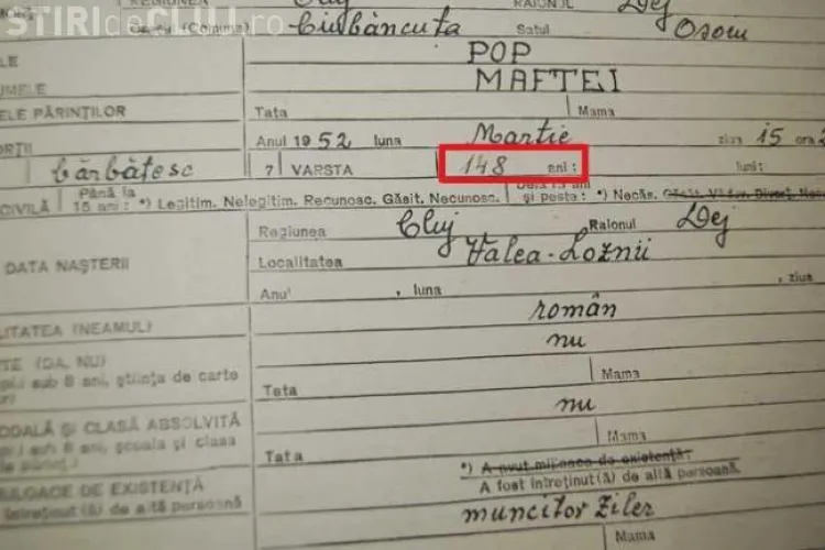 Un clujean a trăit 148 de ani. Vezi documentele și mărturii IMPRESIONANTE