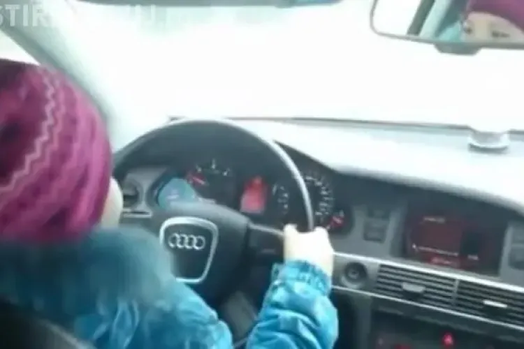 CLIPUL ZILEI: O fetița de 8 ani din Rusia conduce un Audi cu 100 km/h VIDEO