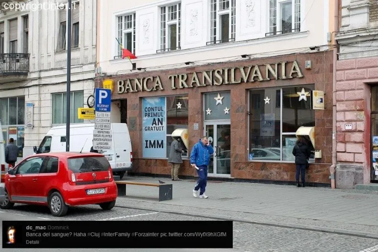 Suporterii Inter ironizează Banca Transilvania - FOTO
