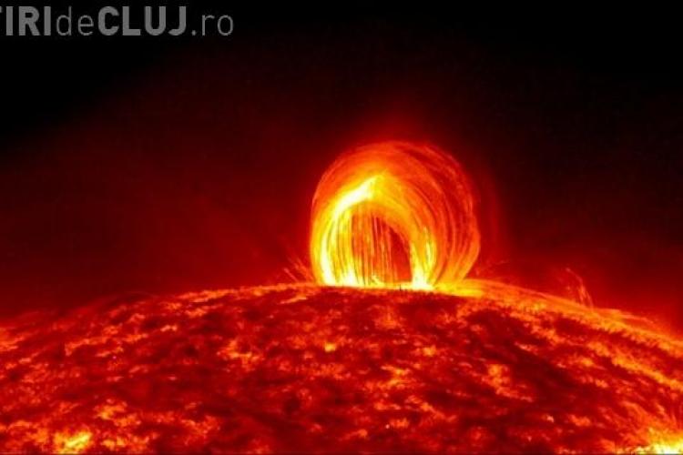 CLIPUL ZILEI: Imagini SPECTACULOASE cu ”ploaia” de foc de pe Soare VIDEO
