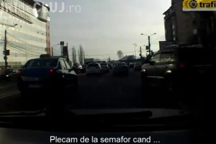 I-a tăiat calea pe Observatorului, în Zorilor, și s-a lăsat cu ÎNJURĂTURI și o MICĂ urmărire în trafic - VIDEO