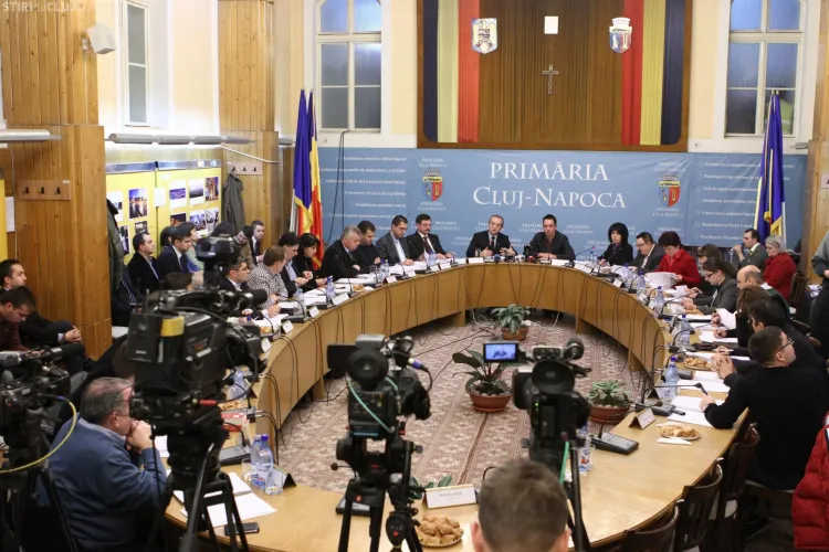 Protest al consilierilor locali USL Cluj. Nu au votat proiecte importante pentru că sunt supărați pe Boc