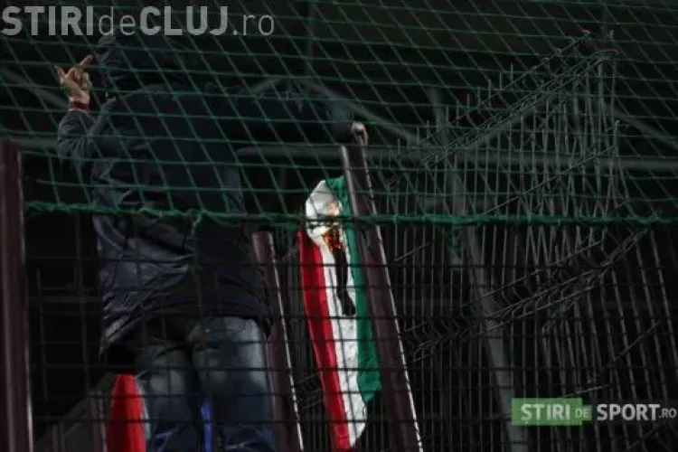 Steag al Ungariei aprins la meciul CFR Cluj - Rapid