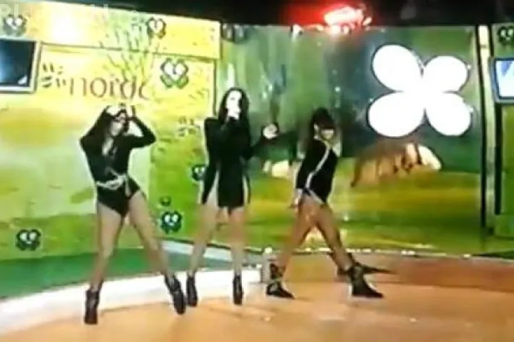 Cântareaţă fără lenjerie la extragerea Loto de la TVR