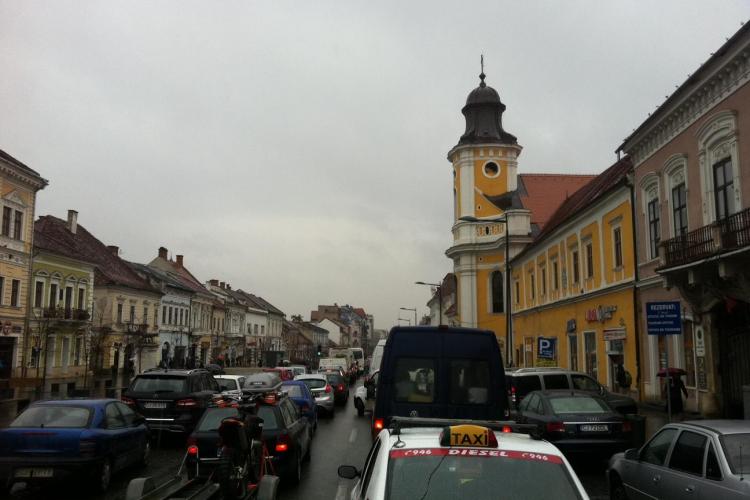 Clujul e blocat de parada jandarmilor - FOTO și VIDEO