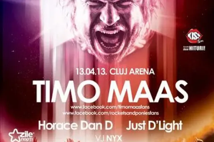 Timo Maas la Cluj Arena, în 13 aprilie