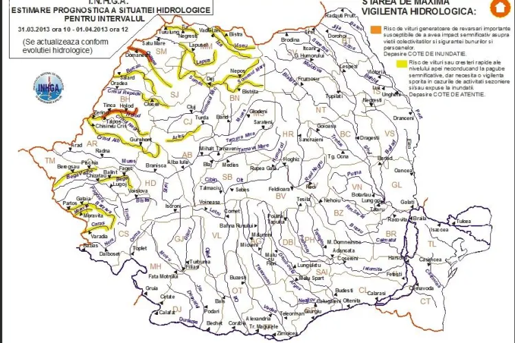 AVERTIZARE METEO: Clujul n-a scăpat de inundații. Codul galben se prelungește 