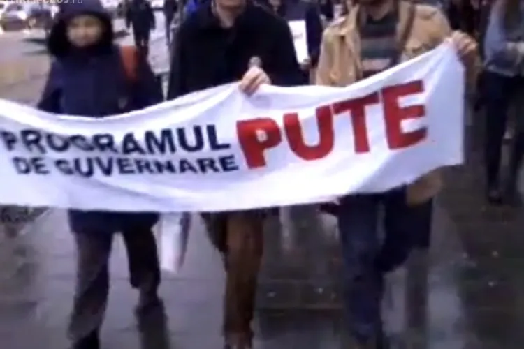 Cluj: Protest împotriva exploatării gazelor de şist - VIDEO
