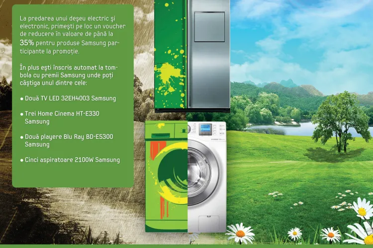 Samsung îi răsplătește pe clujenii care predau aparate electrice uzate. Predai un aparat și beneficiezi de 35% reducere