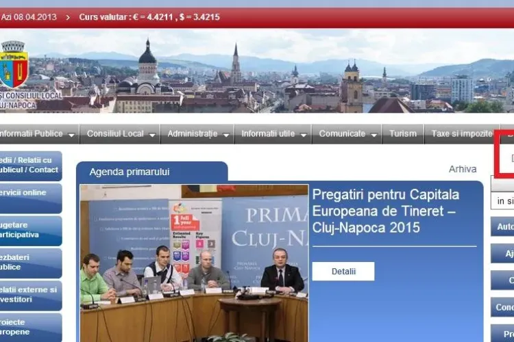 PSD Cluj acuză că site-ul Primăriei Cluj-Napoca este interzis turiștilor străini -FOTO