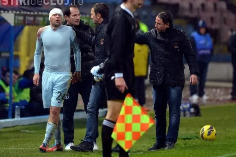 Cum arată fruntea lui Raul Rusescu dupa accidentarea de duminică seara - FOTO - IMAGINI ȘOCANTE