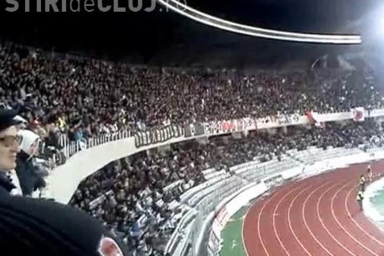Fanii U Cluj sunt MINUNAŢI! Cum au sărbătorit victoria cu FC Vaslui - VIDEO