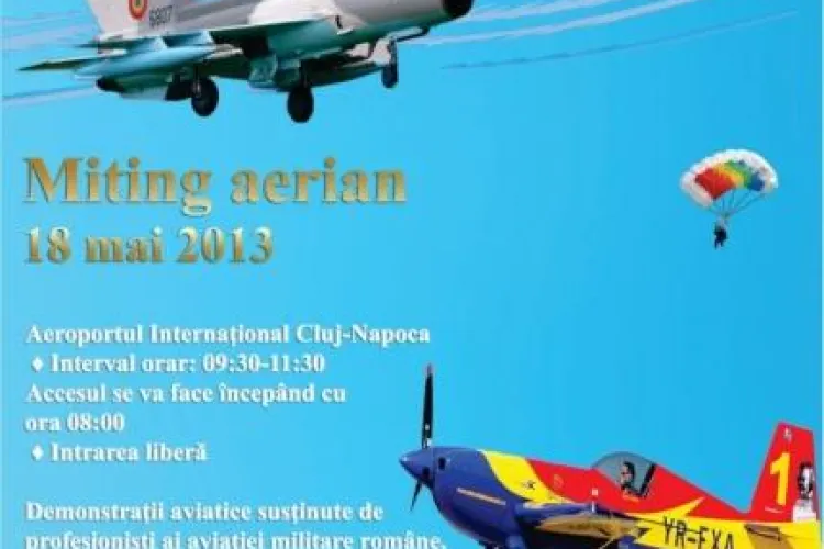 Miting aerian la Cluj, în luna mai
