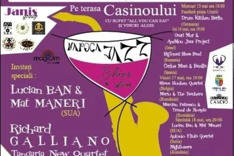 Napoca Jazz, Blues & Wine Festival - Jazz de calitate la Cluj-Napoca în perioada 15 - 19 mai