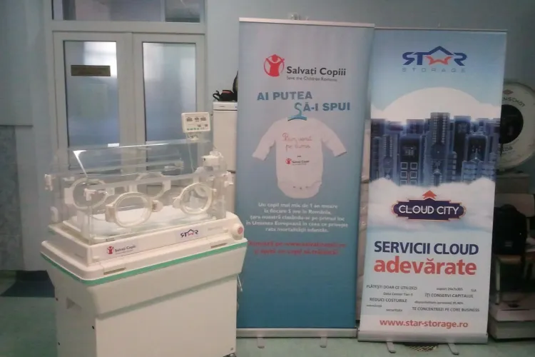 Incubator de 10.000 de euro donat Clinicii Dominic Stanca din Cluj-Napoca - FOTO şi VIDEO 