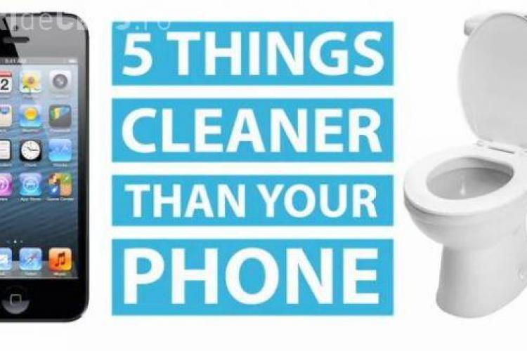 Wc-ul, mai curat ca telefonul: Top 5 obiecte neașteptat de curate față de un mobil VIDEO
