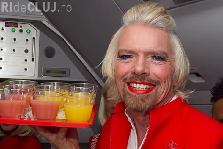 Un miliardar celebru s-a transformat în stewardesă pentru o zi din cauza unui pariu VIDEO