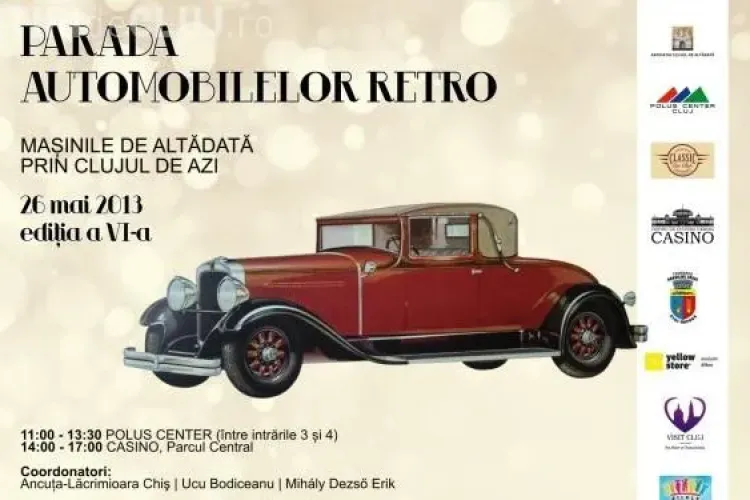 Parada mașinilor retro revine la Cluj în acest sfârșit de săptămână