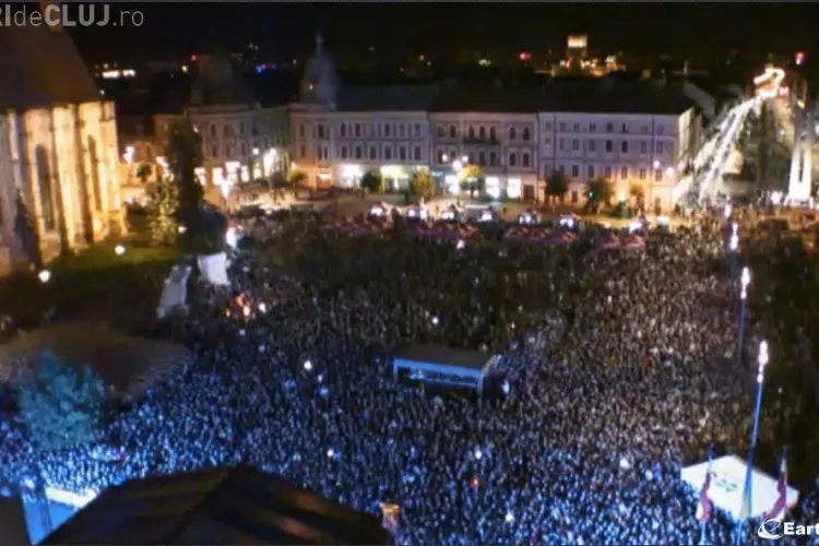 Loreen a cântat pentru 3.000 de clujeni, la concurență cu finala Champions League - FOTO