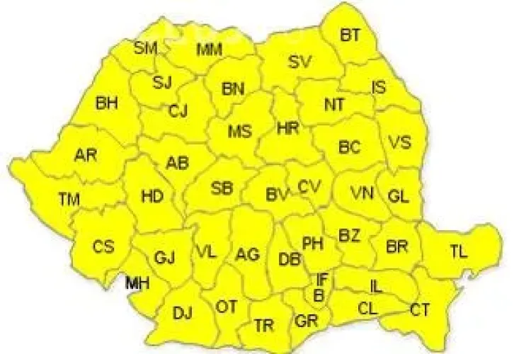 Cod galben de canicula in toata tara! De joi pana sambata, ne topim! 