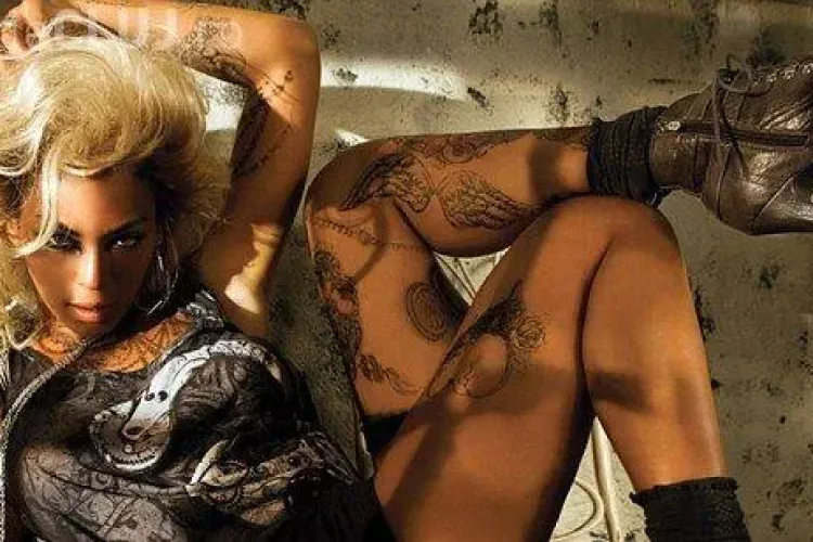 Beyonce, tatuata pe tot corpul pentru a-si promova propria linie vestimentara- GALERIE FOTO