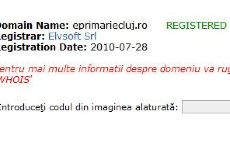 Primaria a luat teapa! Domeniul eprimariecluj.ro a fost cumparat de o firma, dupa anuntul facut de Apostu