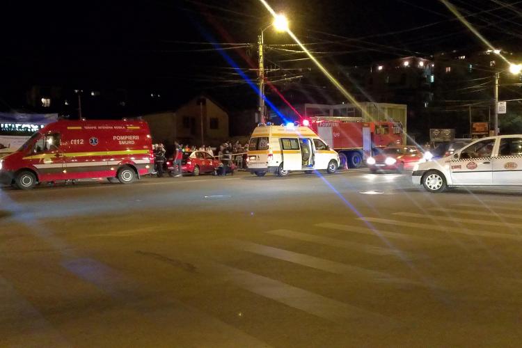 Accident pe Teodor Mihali între un motociclist și un taximetru - FOTO