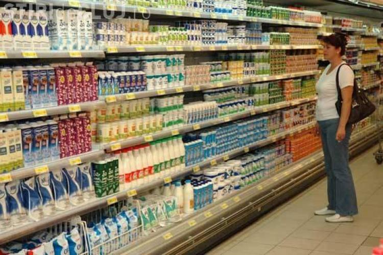 Protecția Consumatorilor Cluj a aplicat amenzi de 39.000 de lei supermarketurilor care vând lapte și produse lactate