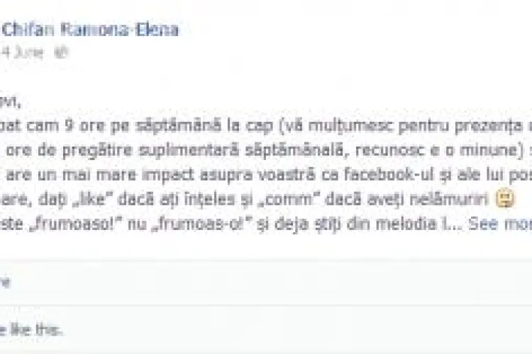 Lecția de gramatică se mută pe Facebook. Vezi ce le-a transmis elevilor o profesoară din România