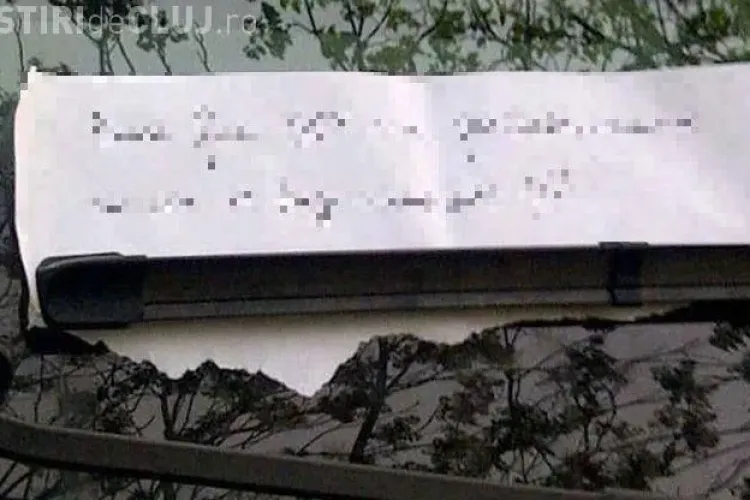 IMAGINEA ZILEI: Mesajul halucinant transmis de o femeie unui șofer care parcase prost FOTO