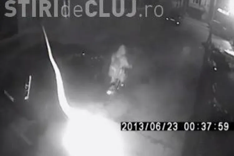 A fost prins hoțul de biciclete, filmat în timp ce fura din scara unui bloc din Cluj-Napoca