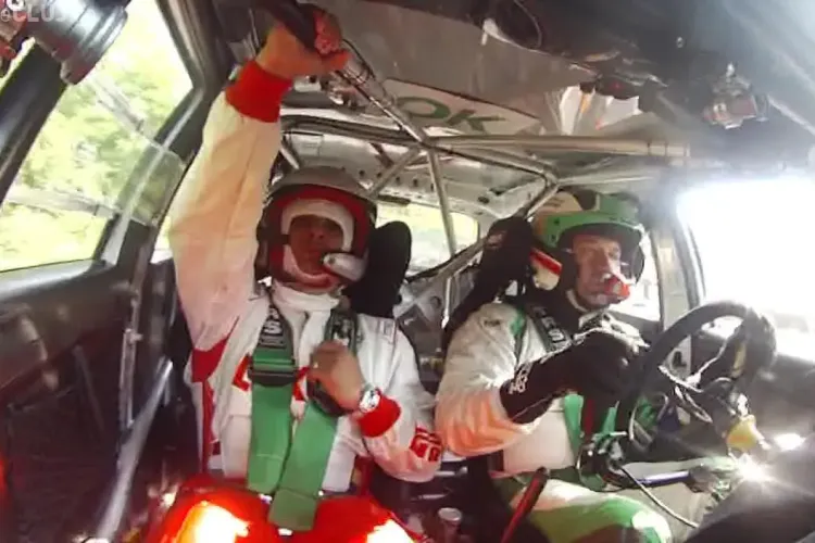 Ionel Ganea, în mașina de raliu cu Marco Tempestini! La 170 km/h se ținea de bară ca în autobuz - VIDEO