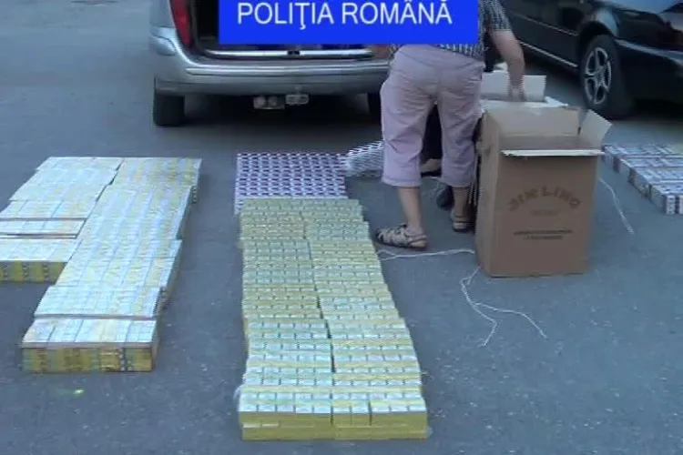 Trei suspecţi reţinuţi de poliţiştii clujeni pentru contrabandă cu ţigări - FOTO
