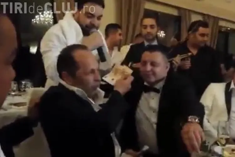 Şefii ţiganilor din Cluj au aruncat cu sute de euro după Florin Salam la nunta ”prințului” țiganilor, Dragoș Roșianu - VIDEO