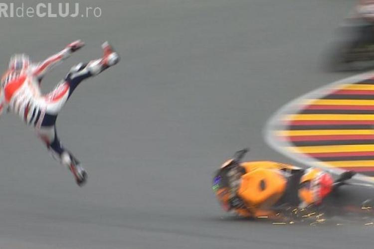 Accident teribil la MOTO GP. Liderul clasamentului, Dani Pedrosa, a căzut urât - VIDEO