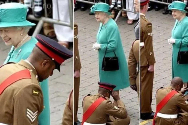 Cum s-a UMILIT un soldat în faţa Reginei Marii Britanii