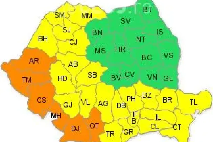 COD GALBEN de caniculă la Cluj și alte 20 de județe din țară 