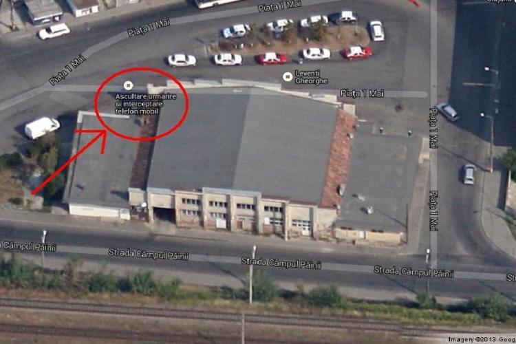 De AICI ne ascultă SRI în Cluj? În Piaţa 1 Mai funcţionează un centru de ascultare vizibil pe Google Map - FOTO 