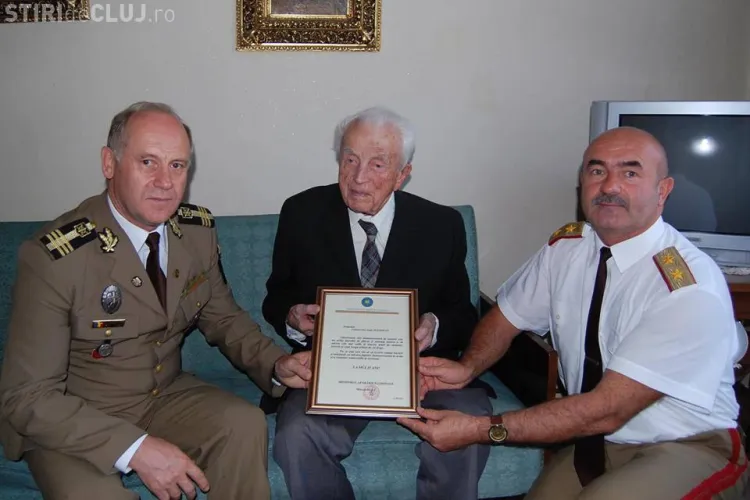 Un veteran de război clujean de 105 ani a fost premiat de Infanteria ”Gemina”