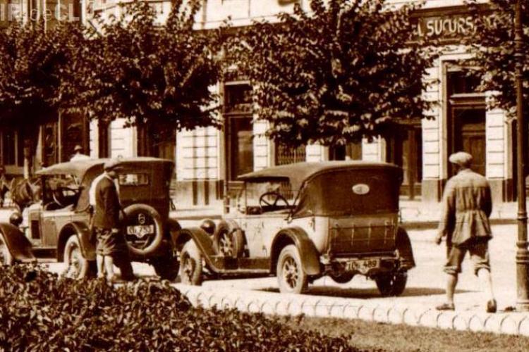 Standul de taxi din Piața Unirii are o tradiție de 83 de ani - FOTO DOCUMENT din 1930