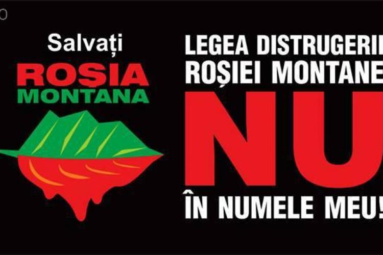 Protest împotriva proiectului de exploatare Roșia Montană, în Piața Unirii