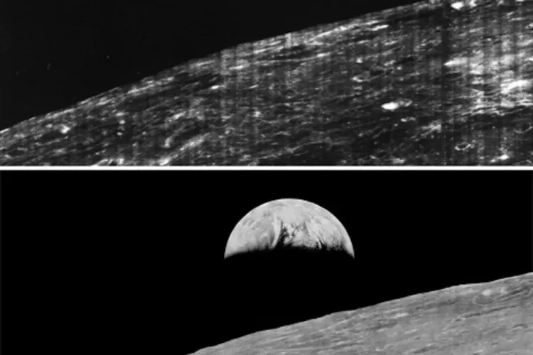 Aceasta este prima poză cu Pământul văzut de pe Lună. A fost făcută acum 47 de ani - FOTO