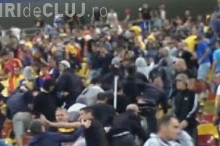 Bătaie între ultrașii români și maghiari pe Național Arena. Video nedifuzat la TV