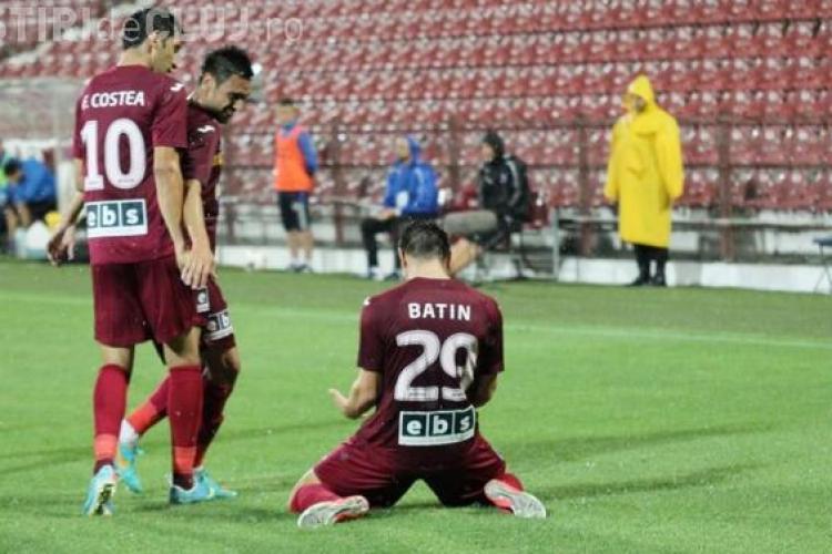 CFR Cluj a învins pe Gaz Metan Mediaș cu scorul de 2-1