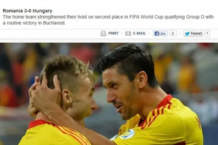 România, ridicată în slăvi de către UEFA după victoria împotriva Ungariei