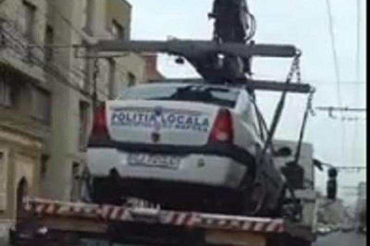 Și polițiștilor li se ridică mașinile: ”La Cluj legea-i lege” VIDEO