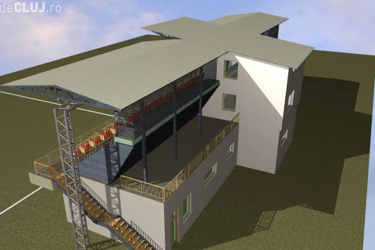 Stadionul Jucu Arena va avea 4.000 de locuri, dar drumurile din comună sunt pline de gropi - FOTO