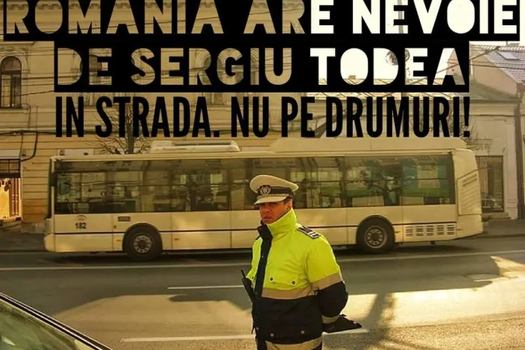 Mesaj pe Facebook, pentru polițistul UMILIT de șefi: Într-o țară normală locul lui Sergiu Todea e în stradă, nu pe drumuri!