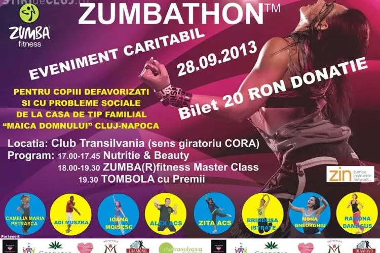 Zumbathon caritabil la Cluj. Vezi cum îi poți ajuta pe copiii defavorizați